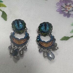 Sundance Blue and Silver Dangle Earrings